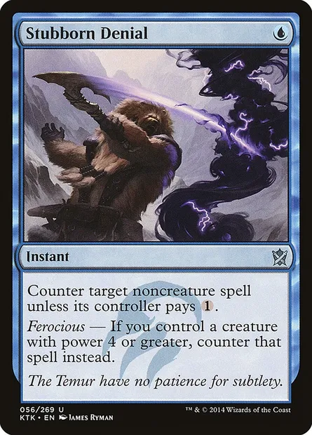 Stubborn Denial, Magic card KTK 56 — Khans of Tarkir set