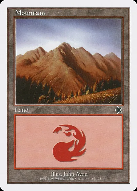 Mountain, Magic card S99 167 — Starter 1999 set