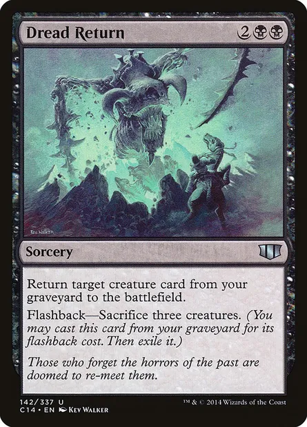Dread Return, Magic card C14 142 — Commander 2014 set