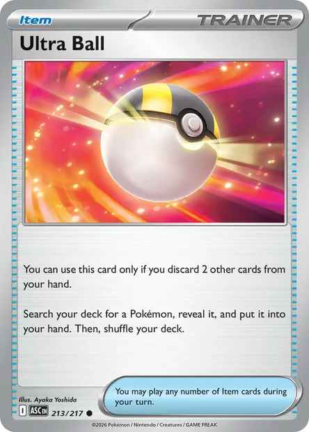 Ultra Ball, Pokémon card ASC 213 — Ascended Heroes set