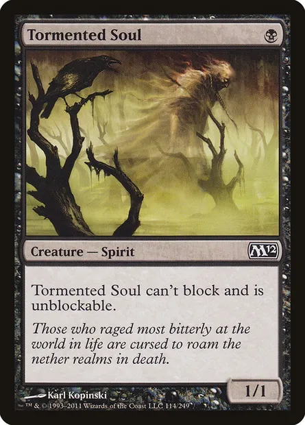 Tormented Soul, Magic card M12 114 — Magic 2012 set