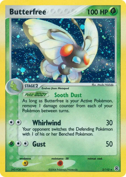 Butterfree, Pokémon card RG 2 — FireRed & LeafGreen set