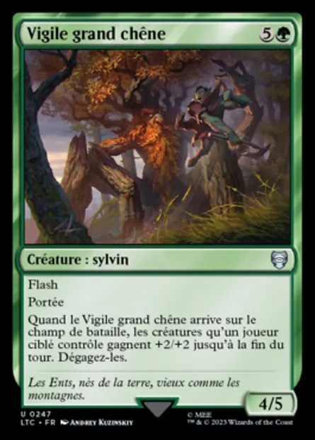 Vigile grand chêne, carte Magic LTC 247 — extension Tales of Middle-earth Commander