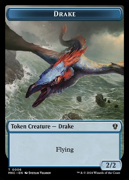 Drake, Magic card TMKC 6 — Murders at Karlov Manor Commander Tokens set