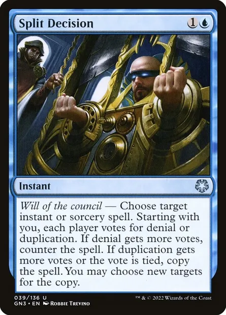 Split Decision, Magic card GN3 39 — Game Night: Free-for-All set