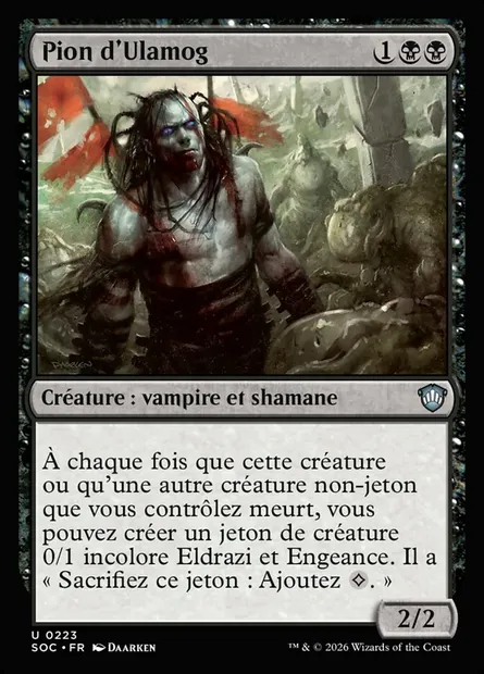Pion d'Ulamog, carte Magic SOC 223 — extension Secrets of Strixhaven Commander