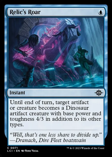 Relic's Roar, Magic card LCI 71 — The Lost Caverns of Ixalan set