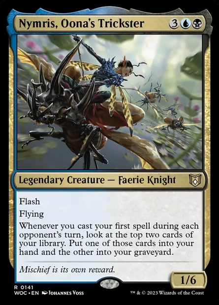 Nymris, Oona's Trickster, Magic card WOC 141 — Wilds of Eldraine Commander set