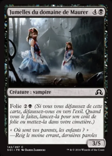 Jumelles du domaine de Maurer, carte Magic SOI 142 — extension Ténèbres sur Innistrad