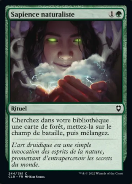 Sapience naturaliste, carte Magic CLB 244 — extension Commander Légendes : la bataille de la Porte de Baldur