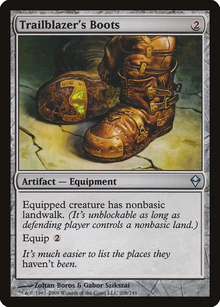 Trailblazer's Boots, Magic card ZEN 208 — Zendikar set
