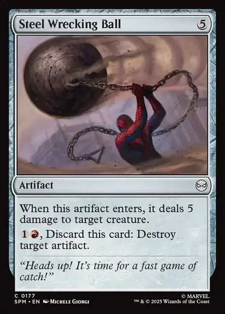 Steel Wrecking Ball, Magic card SPM 177 — Marvel's Spider-Man set