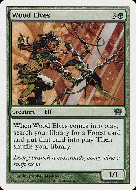 Elfe des bois, carte Magic 8ED 289 — extension Huitième Edition