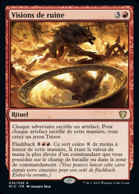 Visions de ruine, carte Magic MIC 36 — extension Midnight Hunt Commander