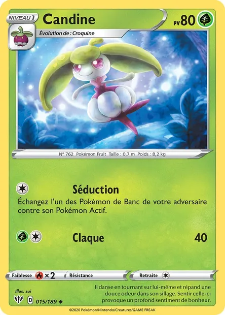 Candine, carte Pokémon DAA 15 — extension Ténèbres Embrasées