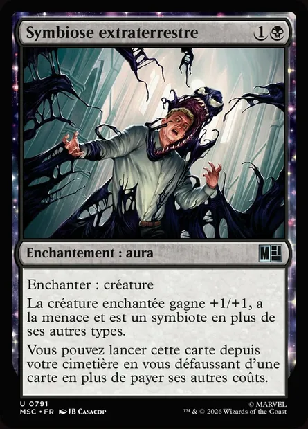 Symbiose extraterrestre, carte Magic MSC 791 — extension Marvel Super Heroes Commander
