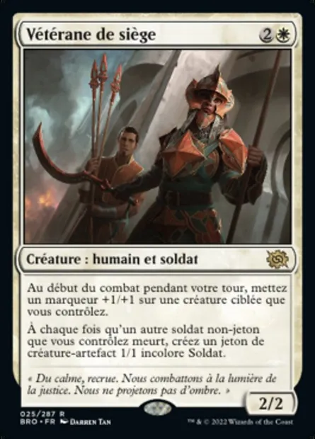 Vétérane de siège, carte Magic BRO 25 — extension La Guerre Fratricide