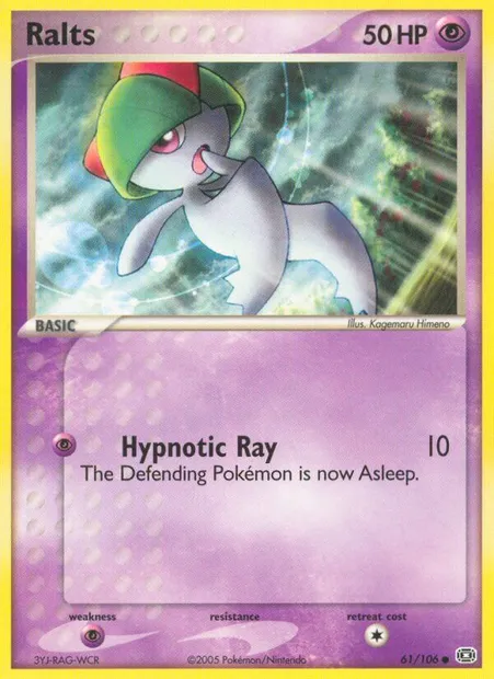 Ralts, Pokémon card EM 61 — Emerald set