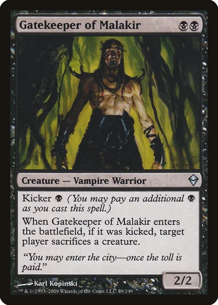 Gatekeeper of Malakir, Magic card ZEN 89 — Zendikar set