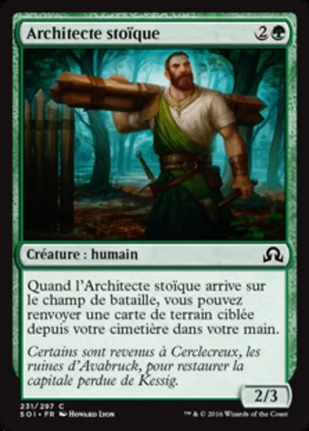 Architecte stoïque, carte Magic SOI 231 — extension Ténèbres sur Innistrad