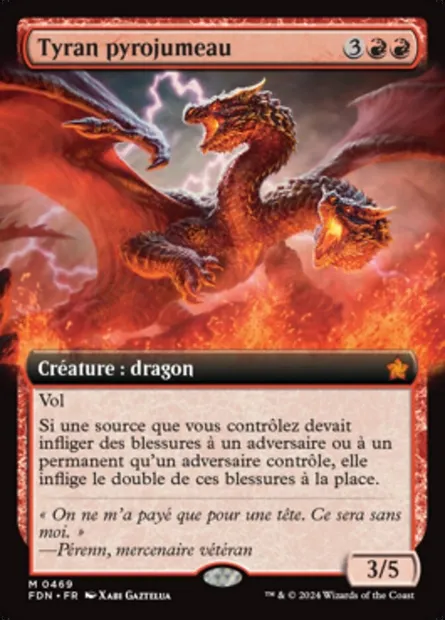 Tyran pyrojumeau, carte Magic FDN 469 — extension Foundations
