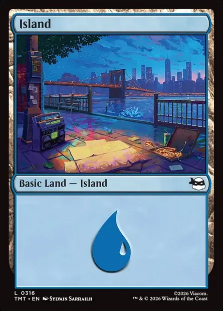 Île, carte Magic TMT 316 — extension Teenage Mutant Ninja Turtles