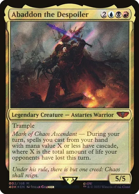 Abaddon the Despoiler, Magic card 40K 2 — Warhammer 40,000 Commander set