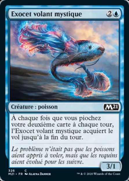 Exocet volant mystique, carte Magic M21 326 — extension Core Set 2021