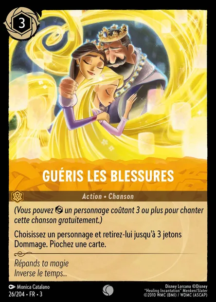 Guéris les blessures, carte Disney Lorcana CH3-026 — extension Les Terres d'Encres