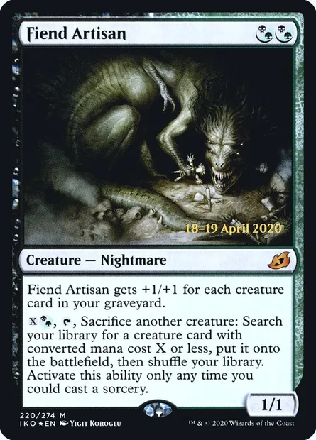 Fiend Artisan, Magic card PIKO 220s — Ikoria: Lair of Behemoths Promos set