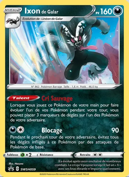 Ixon de Galar, carte Pokémon SWSH 059 — extension Promo SWSH