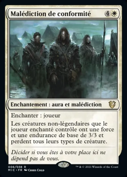 Malédiction de conformité, carte Magic MIC 6 — extension Midnight Hunt Commander