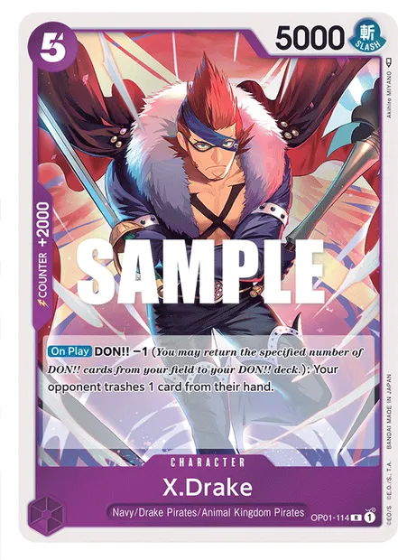 X.Drake, One Piece card OP01-114 — ROMANCE DAWN set