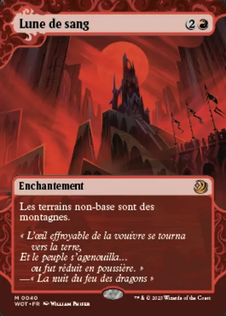 Lune de sang, carte Magic WOT 40 — extension Wilds of Eldraine: Enchanting Tales