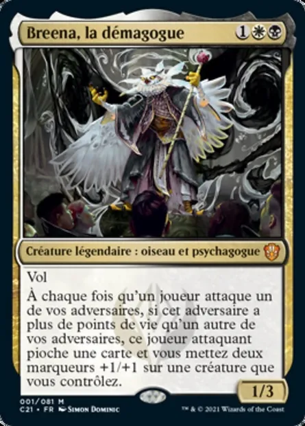 Breena, la démagogue, carte Magic C21 1 — extension Commander 2021