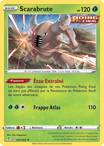 Scarabrute, carte Pokémon EVS 1 — extension Évolution Céleste