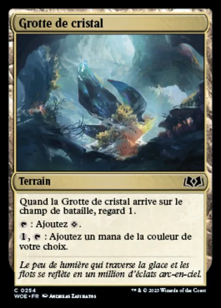 Grotte de cristal, carte Magic WOE 254 — extension Wilds of Eldraine