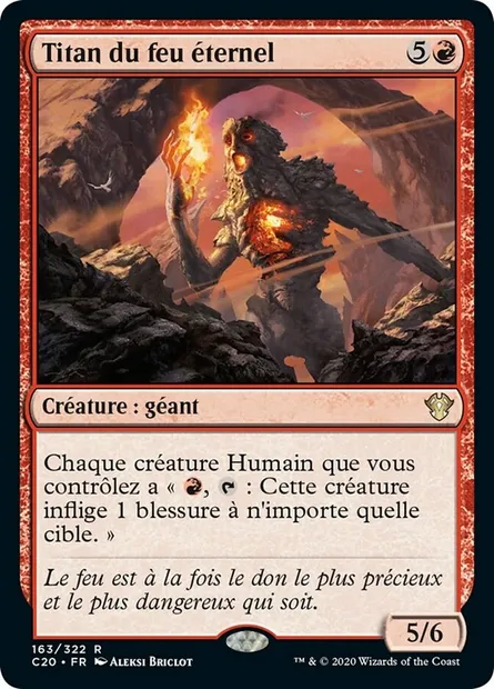 Titan du feu éternel, carte Magic C20 163 — extension Commander 2020