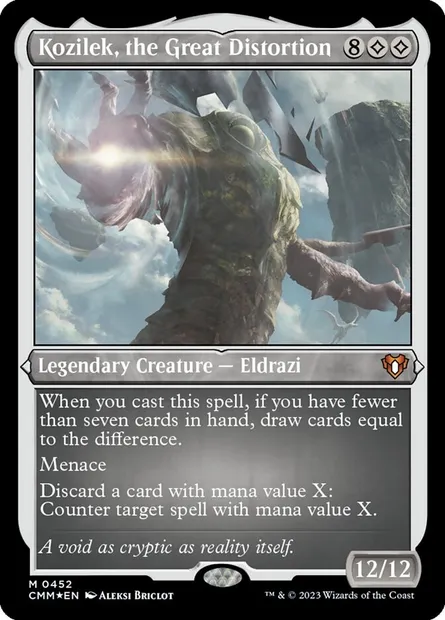 Kozilek, the Great Distortion, Magic card CMM 452 — Commander Masters set