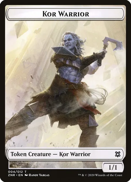 Kor Warrior, carte Magic TZNR 4 — extension Zendikar Rising Tokens