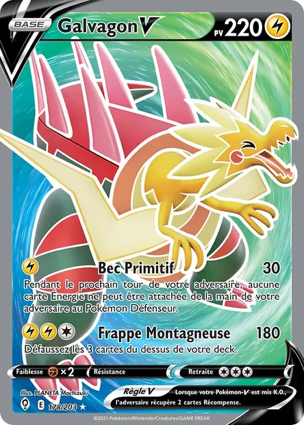 Galvagon V, carte Pokémon EVS 178 — extension Évolution Céleste