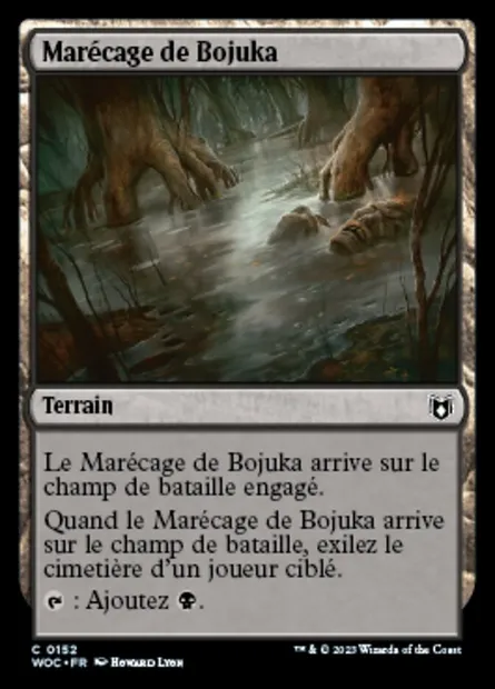Marécage de Bojuka, carte Magic WOC 152 — extension Wilds of Eldraine Commander