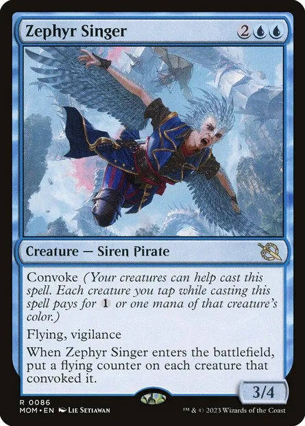 Zephyr Singer, Magic card MOM 86 — March of the Machine set