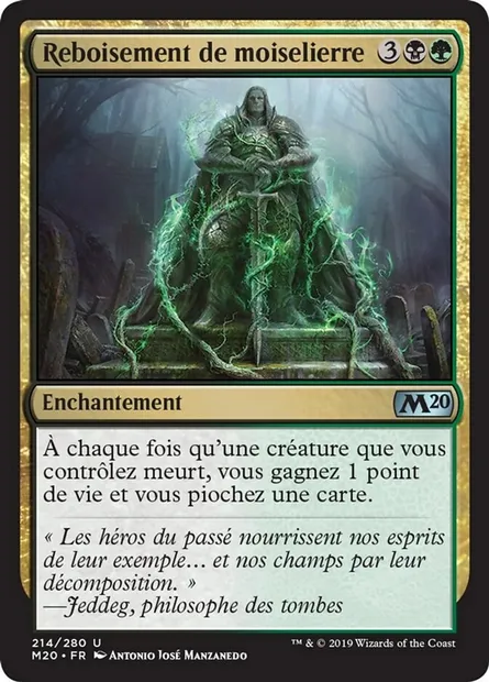 Reboisement de moiselierre, carte Magic M20 214 — extension Core Set 2020