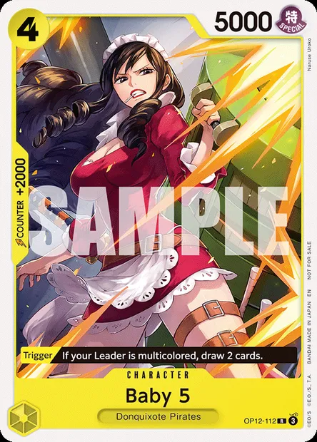 Baby 5, One Piece card OP12-112 — LEGACY OF THE MASTER set