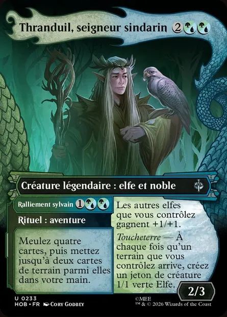 Thranduil, seigneur sindarin // Silvan Rally, carte Magic HOB 233 — extension The Hobbit