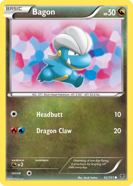 Bagon, Pokémon card PLB 62 — Plasma Blast set