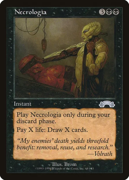 Necrologia, Magic card EXO 68 — Exodus set