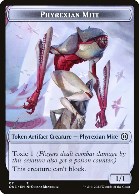 Phyrexian Mite, carte Magic TONE 11 — extension Phyrexia: All Will Be One Tokens