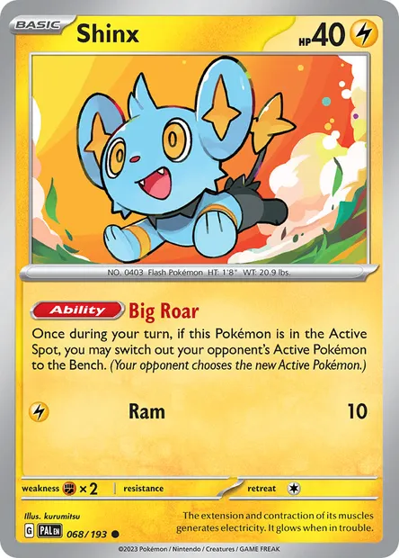 Shinx, Pokémon card PAL 068 — Paldea Evolved set